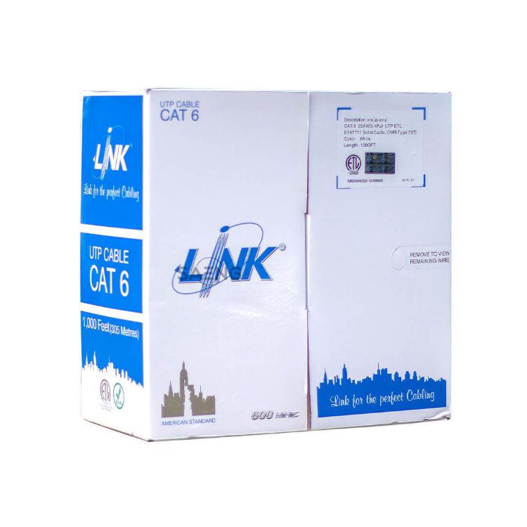 Picture of LINK US-9116 CAT6 UTP ULTRA (600 MHz) w/Cross Filler, 23 AWG, CMR สำหรับระบบเครือข่ายแบบสาย (LAN) ภายในบ้านหรือสำนักงาน