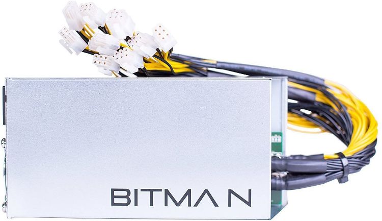 Picture of (New) Bitmain Antminer Power Supply APW7 PSU 1800w 110v 220v Much Better Than APW3++ for S9 or L3+ or Z9 Mini or D3 w/ 10 Connectors